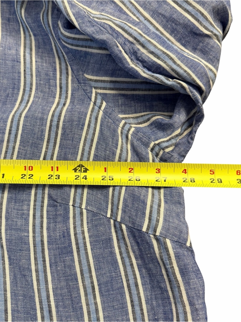 Lauren Ralph Lauren Oversized Striped Linen Tunic Top Sz 3X Coastal Breathable - Picture 5 of 10